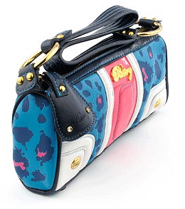 Pastry leopard ziptop handbag