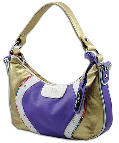 Pastry Glam Patent Hobo in Gold Lavender Handbag