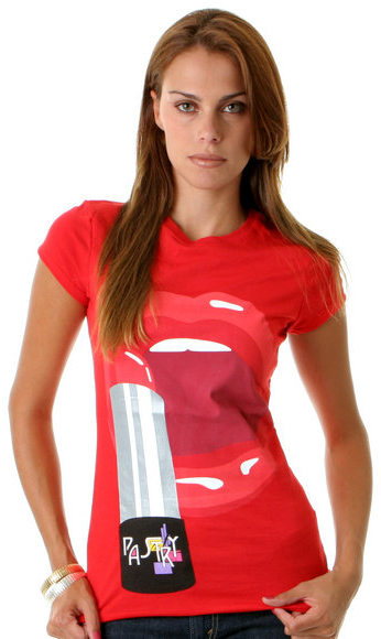 Pastry Lipstick Tee in Red Clothing