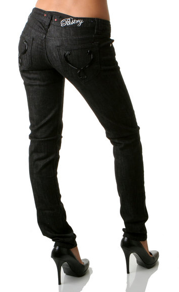Pastry Glam Stretch Jeans with Black sequins