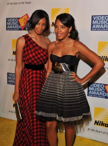 Vanessa and Angela Simmons at 2008 VMAs after party. Sept 7, 2008