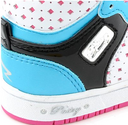 Toddler size: Pink and Blue Glam Pie Crib Shoes