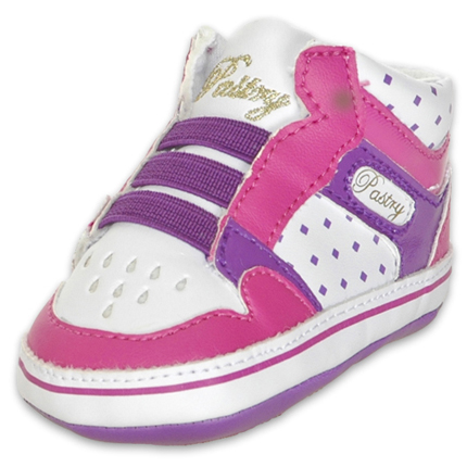 Toddler size: Pastry Plum Glam Pie Crib Shoes