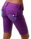 Flap it City Denim Shorts in Purple by Pastry