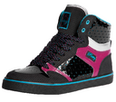 Toddler Size: Black Grape Vulc Glam Pie Hitops by Pastry