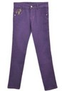 Embroidered Stretch Skinny Jean in Purple by Pastry