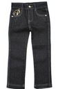 Embroidered Stretch Skinny Jean in Black Denim by Pastry