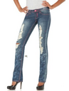 Its Over Distressed Straight Leg Jeans by Pastry